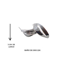 Cargar imagen en el visor de la galería, ARETES HOJA PLATEADO