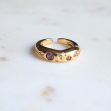 Cargar imagen en el visor de la galería, ANILLO IRREGULAR PIEDRAS
